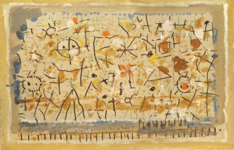 Roger Bissière, Journal 6, 1964, huile et crayons feutre sur panneau d’aggloméré 29,1×44,9 cm, collection de la famille Bissière